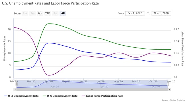 November US Unemployment Rates and Labor Force Participation Rate